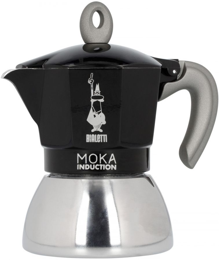 Bialetti Moka Induction Black Stovetop Espresso Maker - Crema