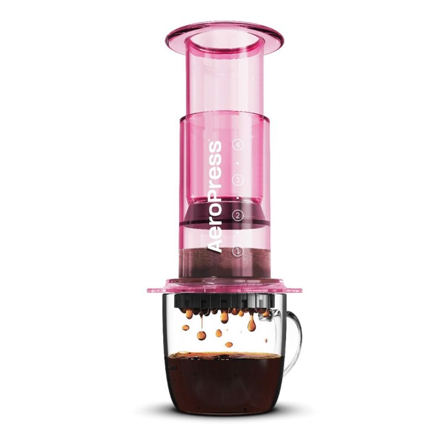 AeroPress Clear kaffebryggare, rosa