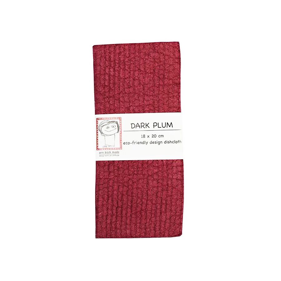 Ann Bäck Eco-Friendly Dishcloth, Dark Plum