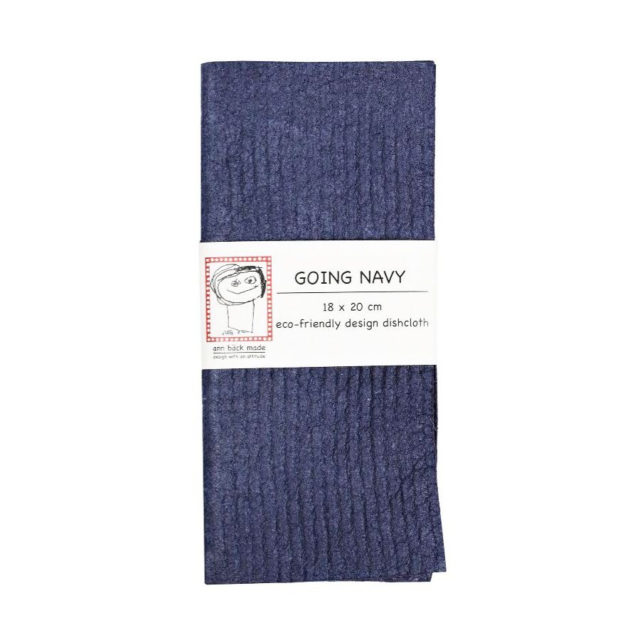 Ann Bäck Eco-Friendly Dishcloth, Going Navy