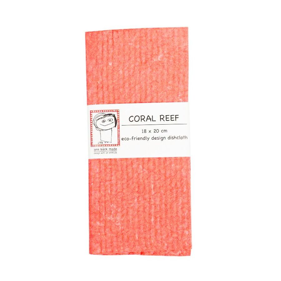 Ann Bäck Eco-Friendly Dishcloth, Coral Reef