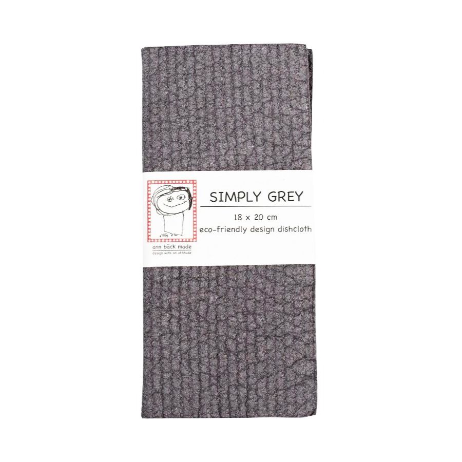 Ann Bäck Eco-Friendly Dishcloth, Simply Grey