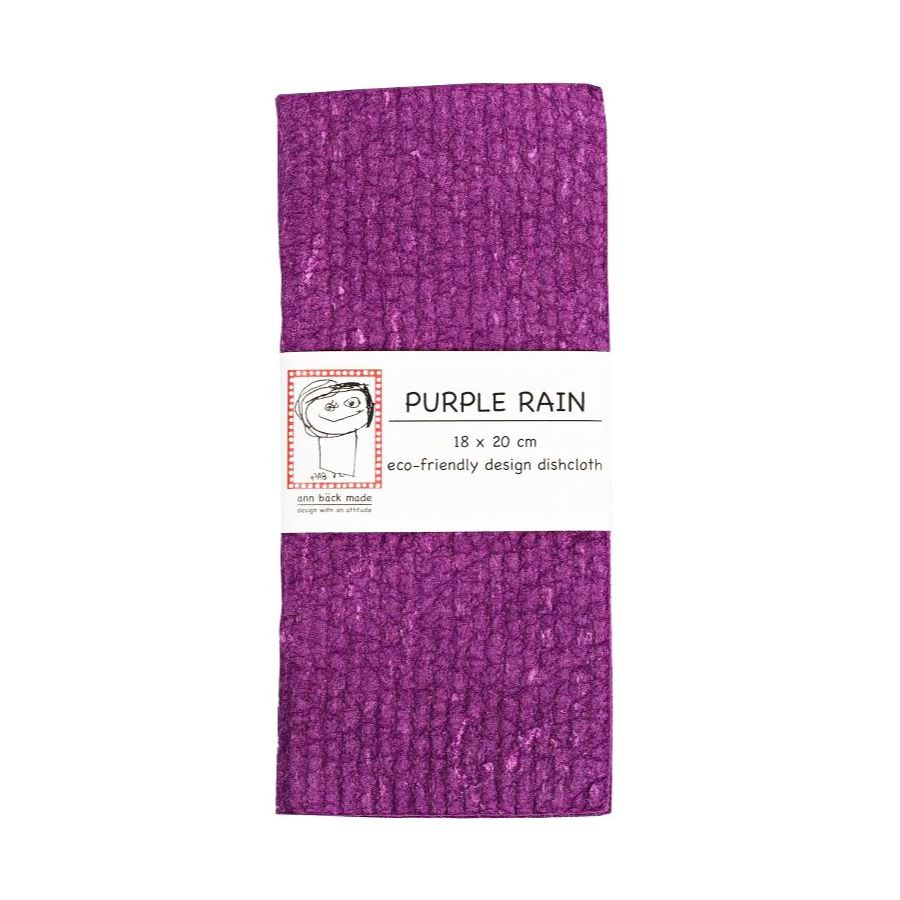 Ann Bäck Eco-Friendly Dishcloth, Purple Rain