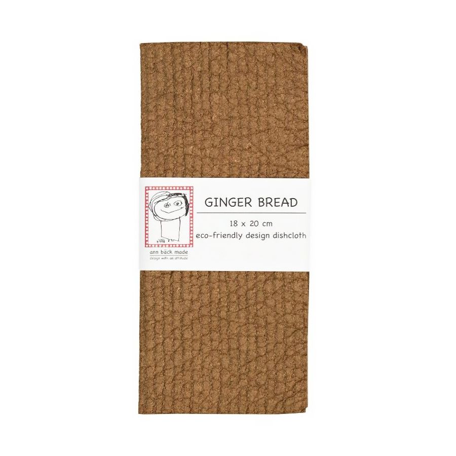 Ann Bäck Eco-Friendly Dishcloth, Ginger Bread