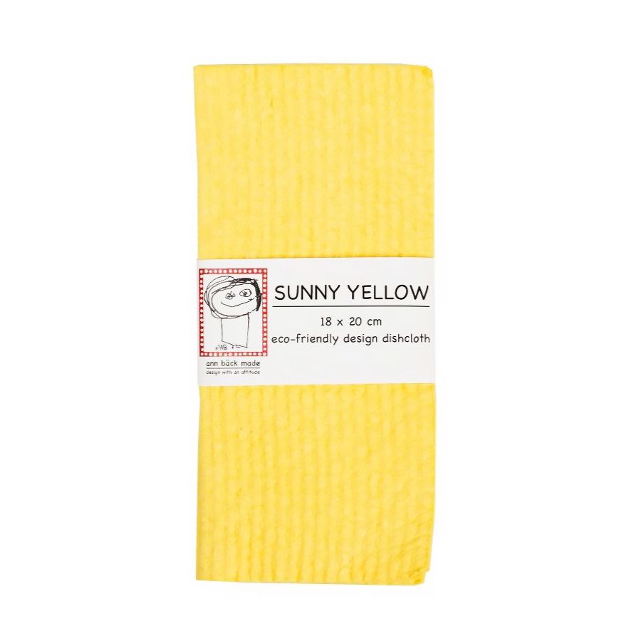 Ann Bäck Eco-Friendly Dishcloth, Sunny Yellow