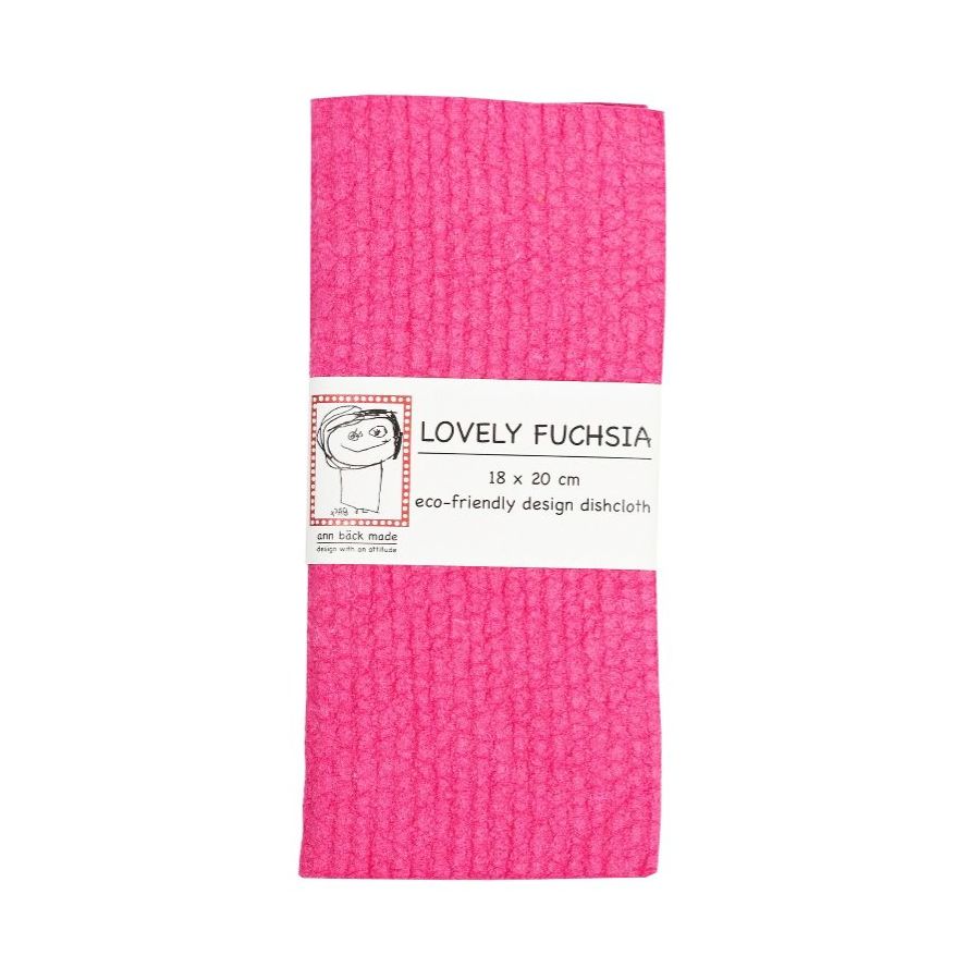 Ann Bäck Eco-Friendly Dishcloth, Lovely Fuchsia