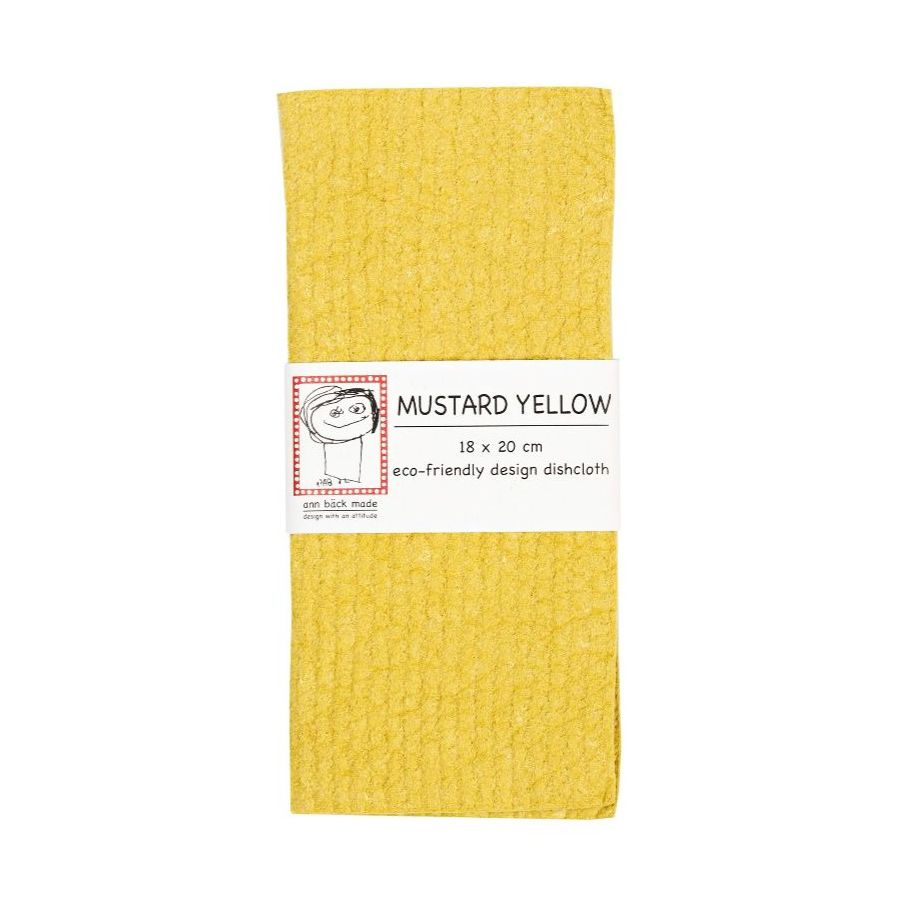 Ann Bäck Eco-Friendly Dishcloth, Mustard Yellow