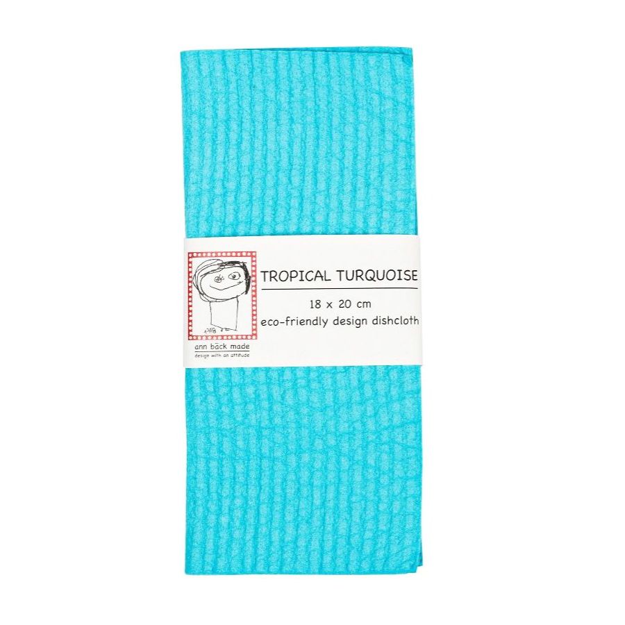 Ann Bäck Eco-Friendly Dishcloth, Tropical Turquoise