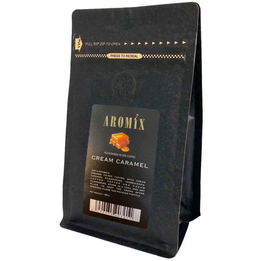 Aromix Cream Caramel smaksatt kaffe 150 g bryggmalet