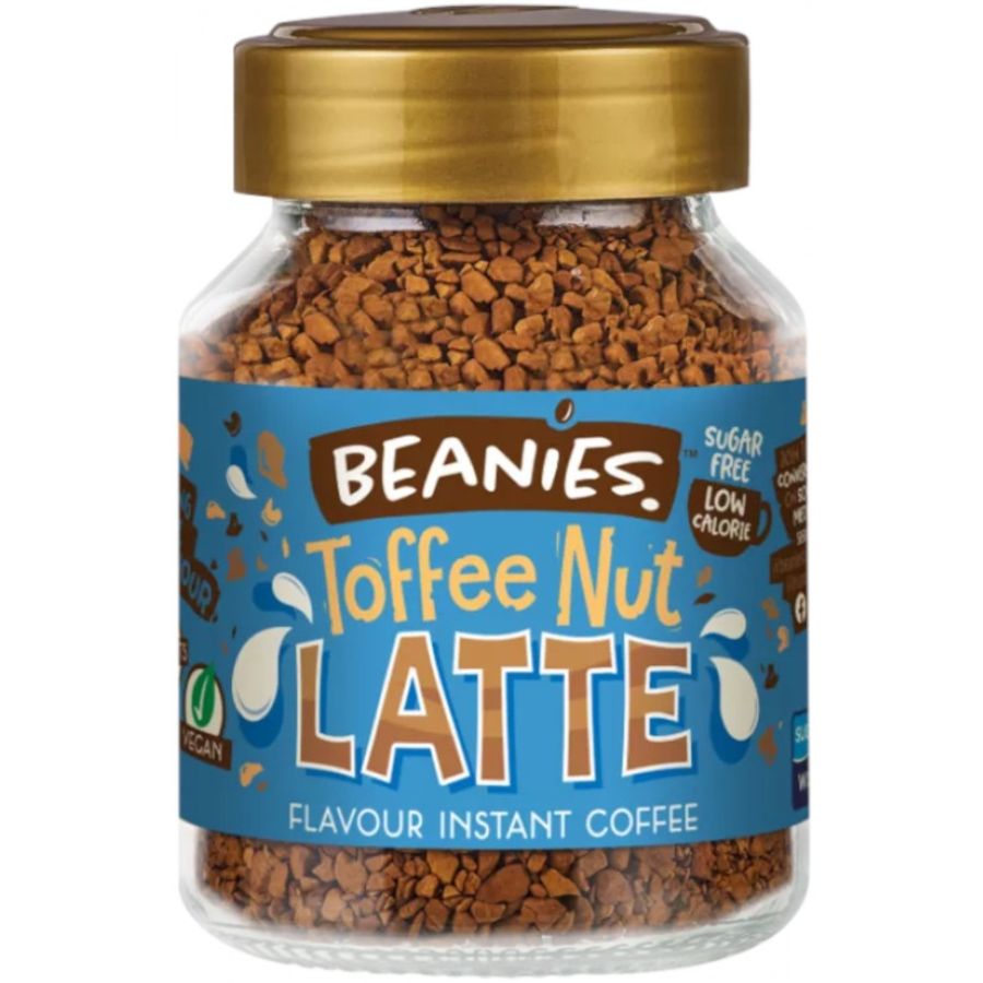 Beanies Toffee Nut Latte smaksatt snabbkaffe 50 g