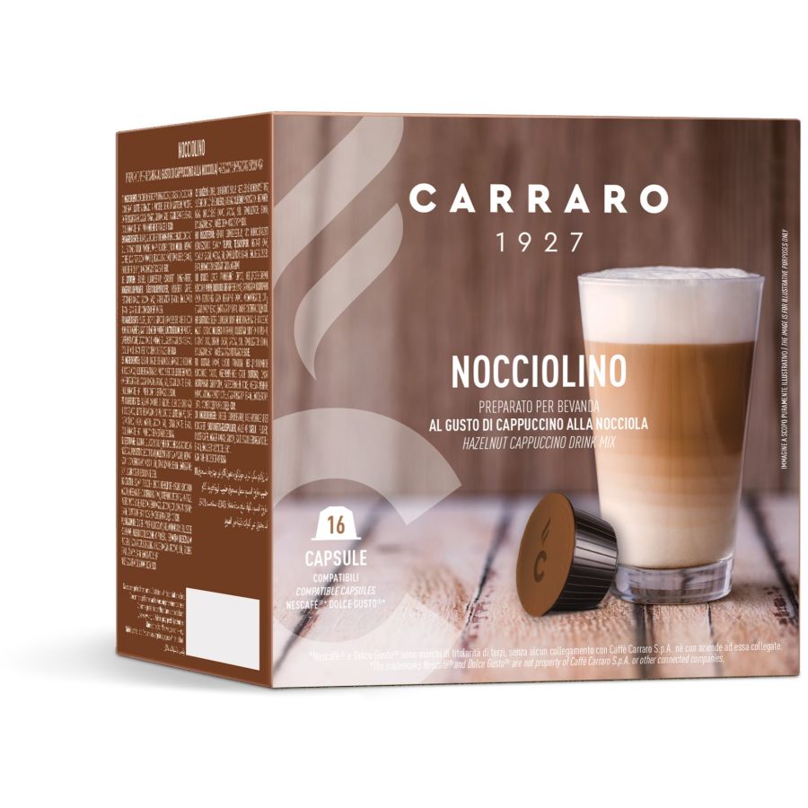 Carraro 1927 Nocciolino Dolce Gusto®-kompatibel kaffekapsel, 16 st.