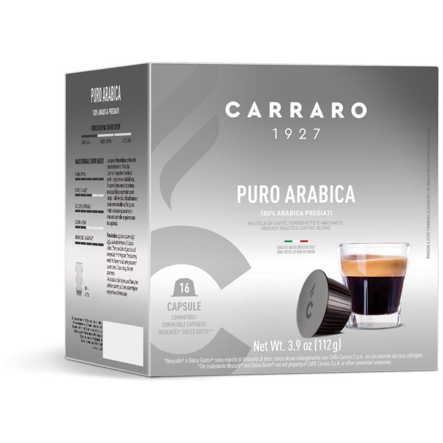 Carraro 1927 Puro Arabica Dolce Gusto®-kompatibel kaffekapsel, 16 st.