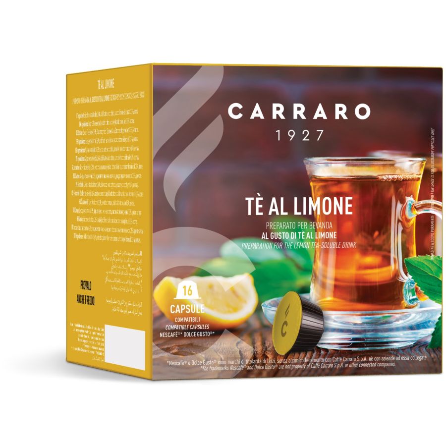 Carraro 1927 Tè al Limone Dolce Gusto® Compatible Coffee Capsules, 16 pcs