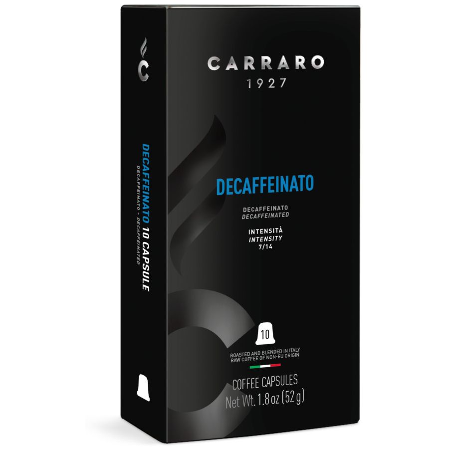 Carraro 1927 Decaffeinato Premium koffeinfri Nespresso-kompatibel kaffekapsel 10 st