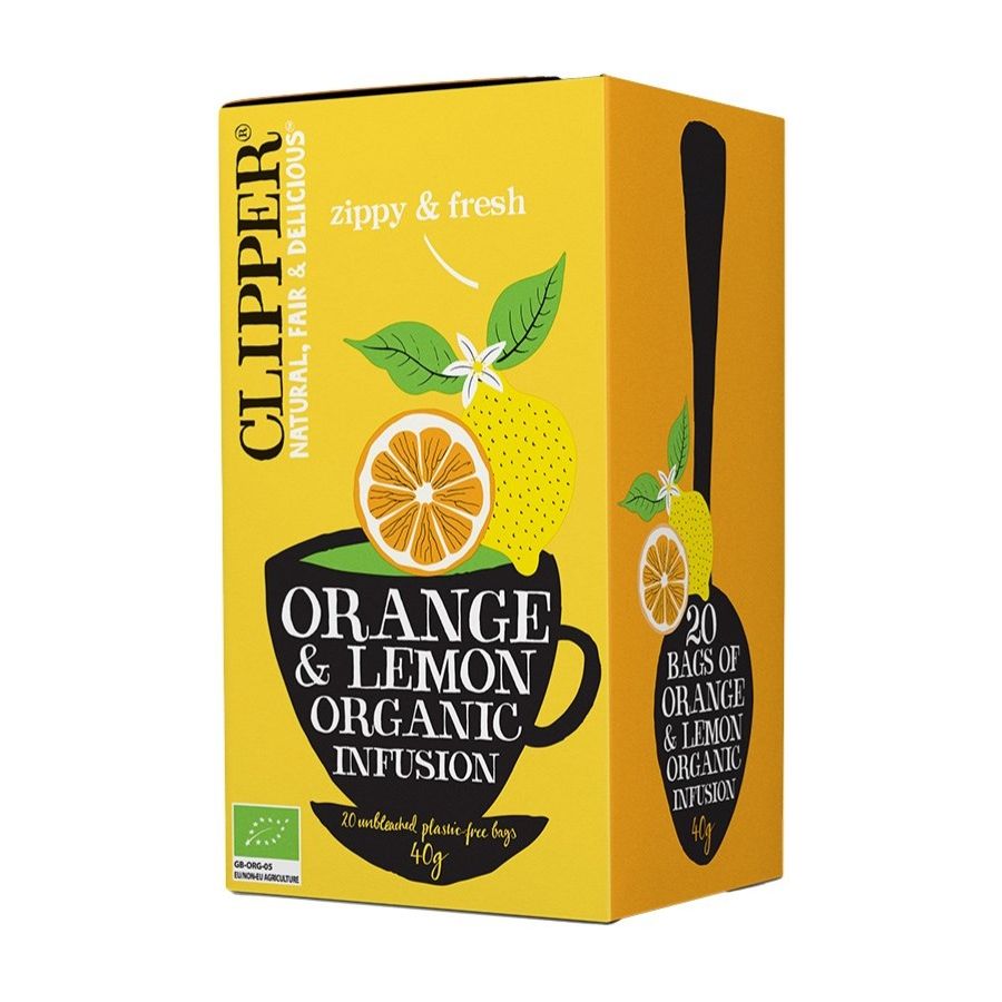 Clipper Organic Orange Lemon Infusion, 20 tepåsar