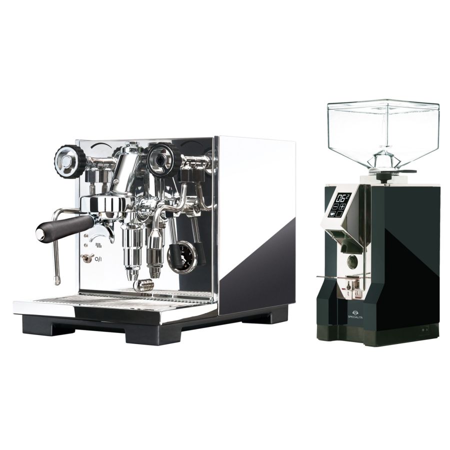 Eureka Pura espressomaskin + Eureka Mignon Specialità 16CR espressokaffekvarn