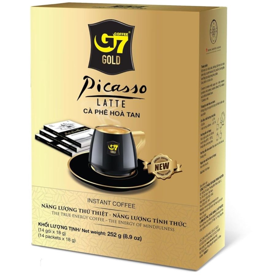 Trung Nguyen G7 Gold Picasso Latte Instant Coffee 14 x 18 g Sachets