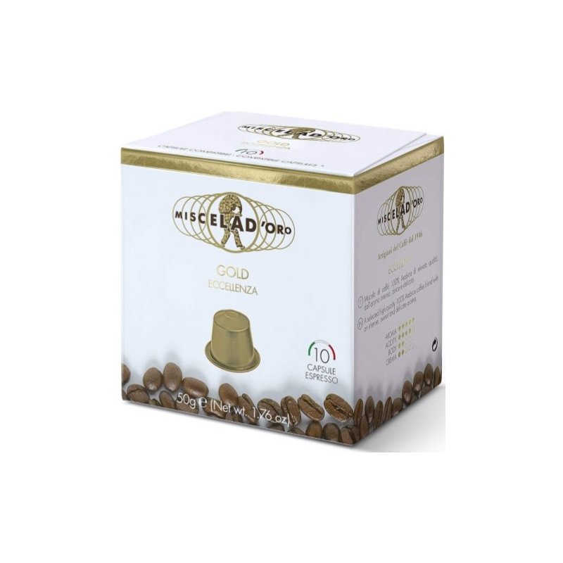 Miscela d'Oro Gold Nespresso-kompatibel kaffekapsel 10 st