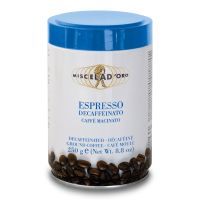 Miscela d'Oro Espresso Decaffeinato malet koffeinfritt kaffe 250 g burk